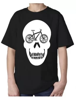 Playera estampada de muero por mi bici