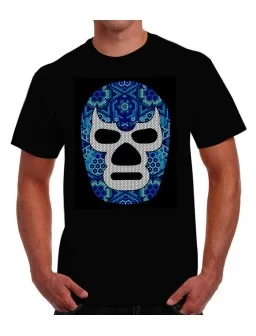 T-shirt printed of mexican wrestling fighter Blue Demon