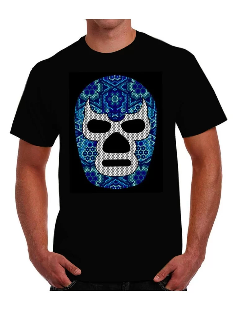 T-shirt printed of mexican wrestling fighter Blue Demon