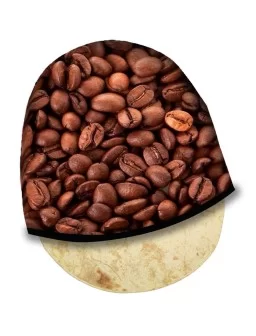 Tortillero impreso de granos de café