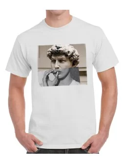 T-shirt of Miguel Angel´s David smoking