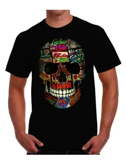 Calavera de frases mexicanas del catálogo de playeras mexicanas