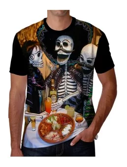 T-shirt printed of tequila skulls