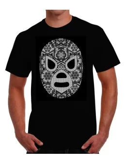 T-shirt printed of mexican wrestling fighter El Santo