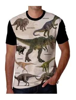 T-shirt printed of dinosaurs