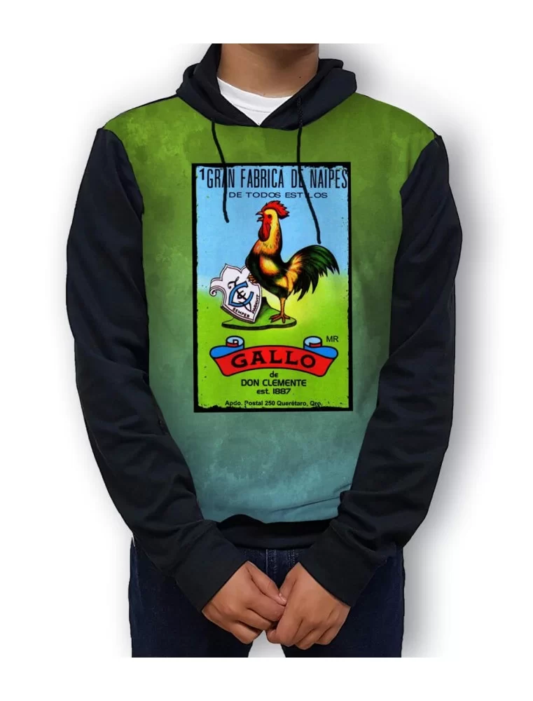 Hoodie printed of naipes Gallo