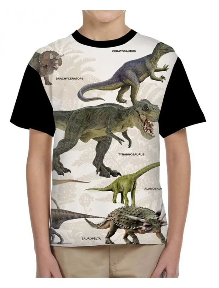 Playera estampada de dinosaurios