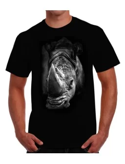 T-shirt of a rhino from the wild nature