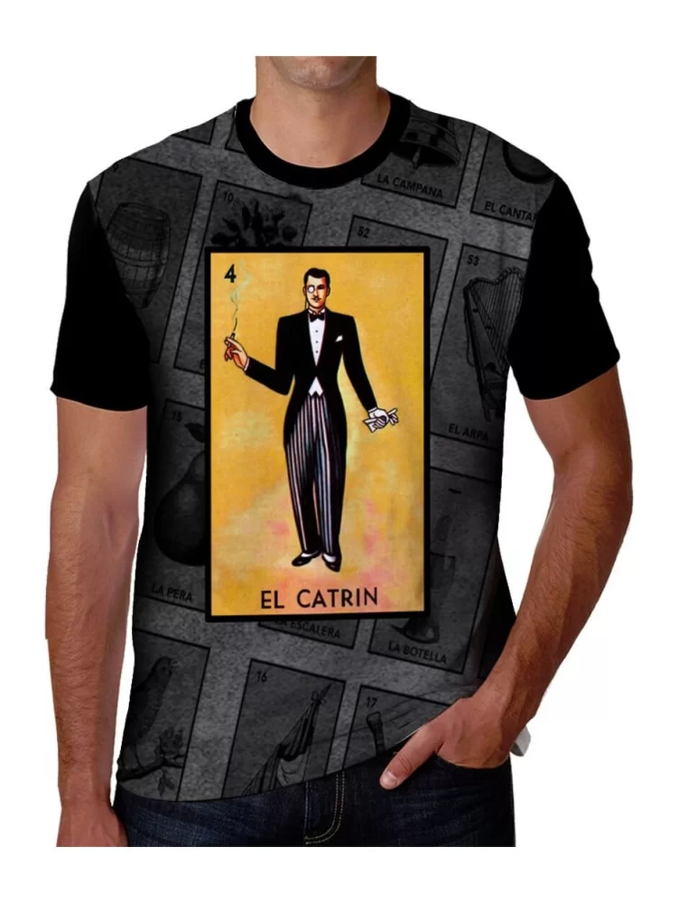 T-shirt of El Catrin Mexican Lottery Game