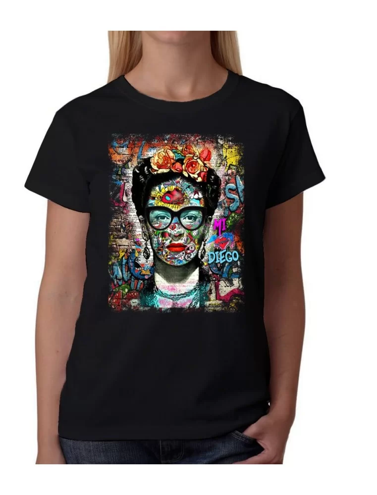 Frida Kahlo Graffiti T-shirt with lenses