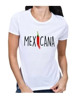 Playera palabra Mexicana con i de chile