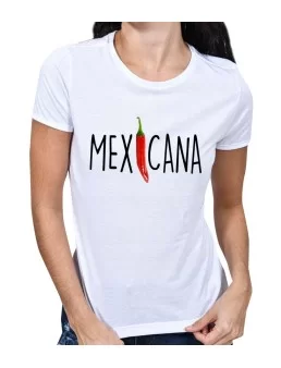 T-shirt of Mexicana word with i of chili