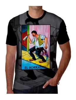 T-shirt of El Borracho Mexican Lottery Game