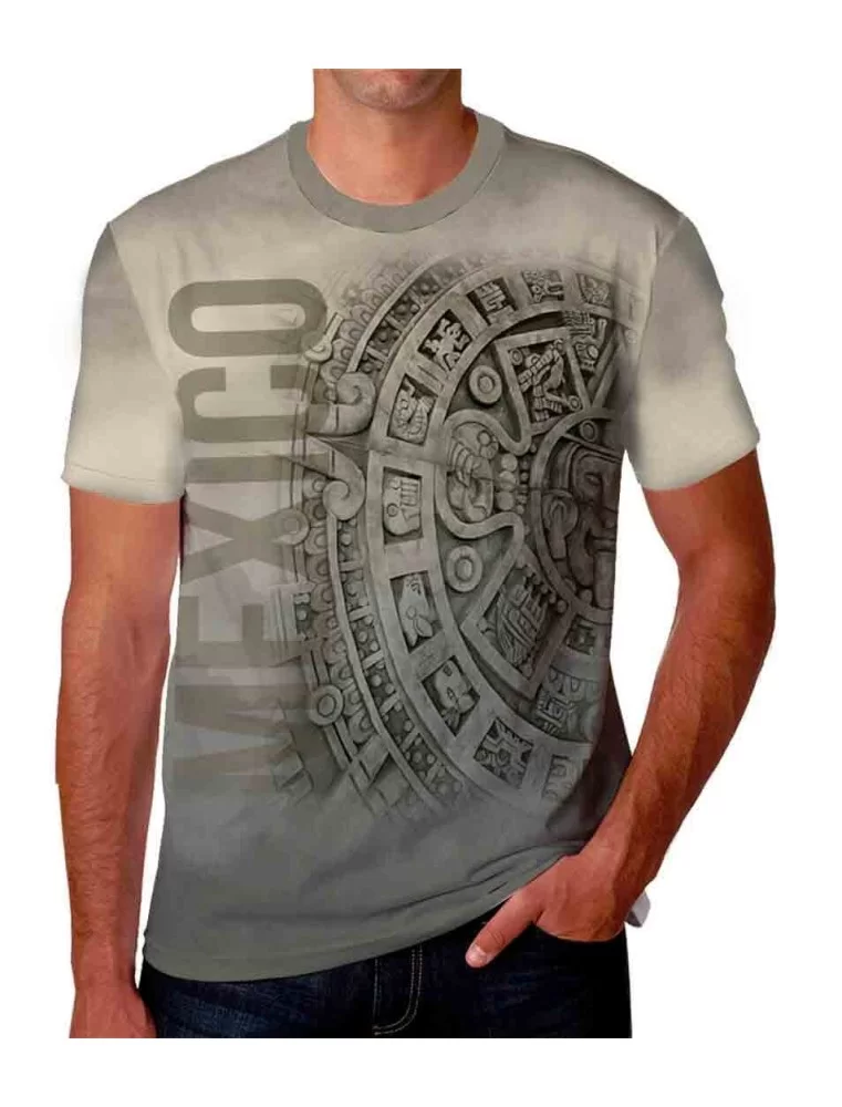 Playera del Calendario Azteca fullprint