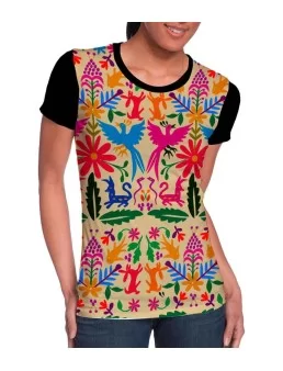 T-Shirt printed of mexican textile art