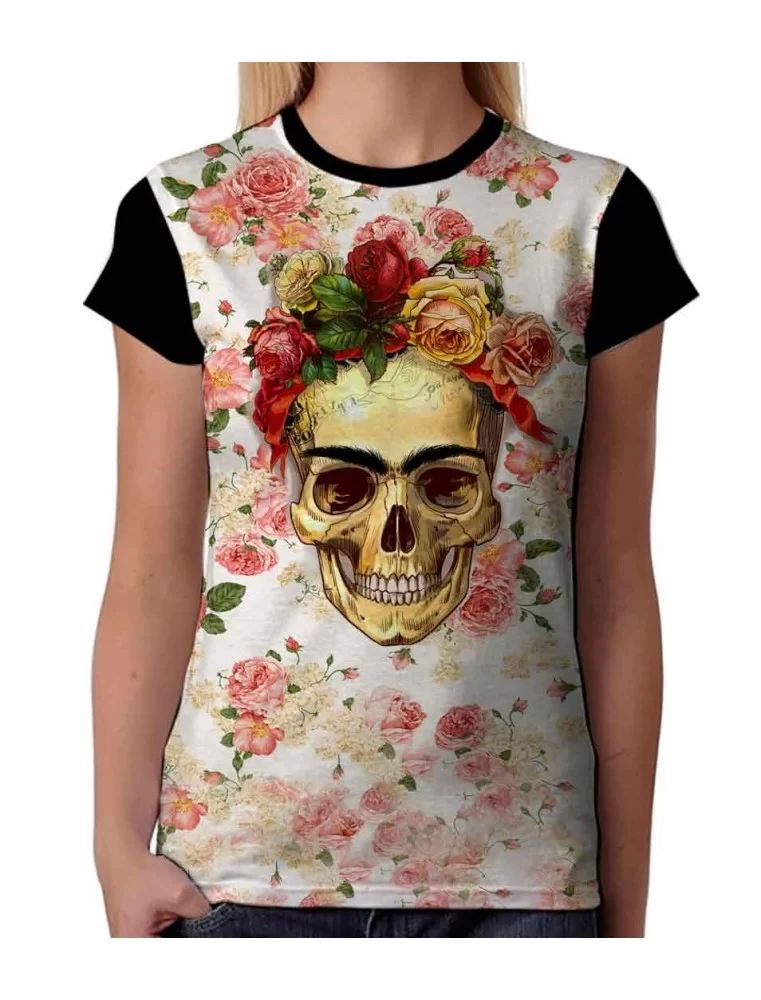 Frida Kahlo skull printed t-shirt