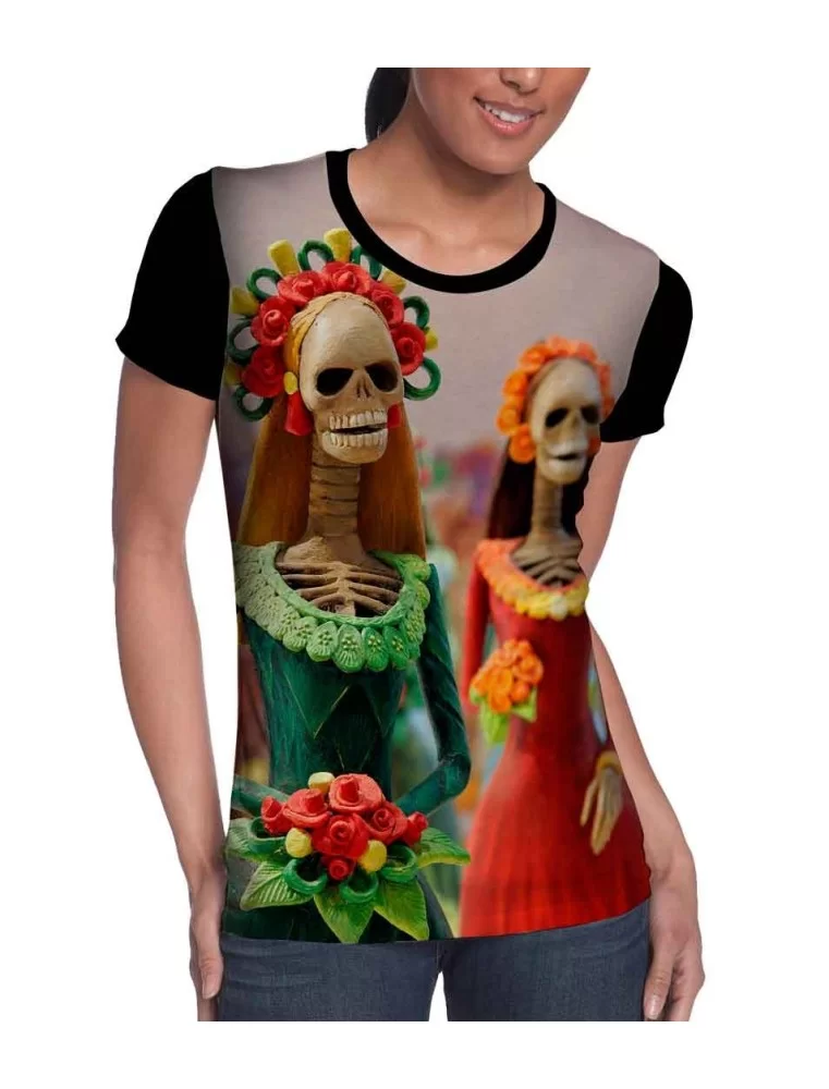 Women t-shirt printed Catrinas