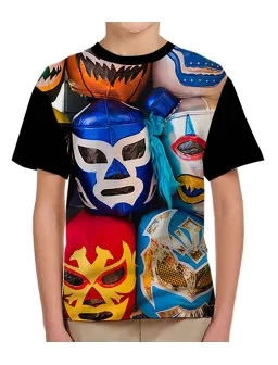Wrestling masks t-shirt