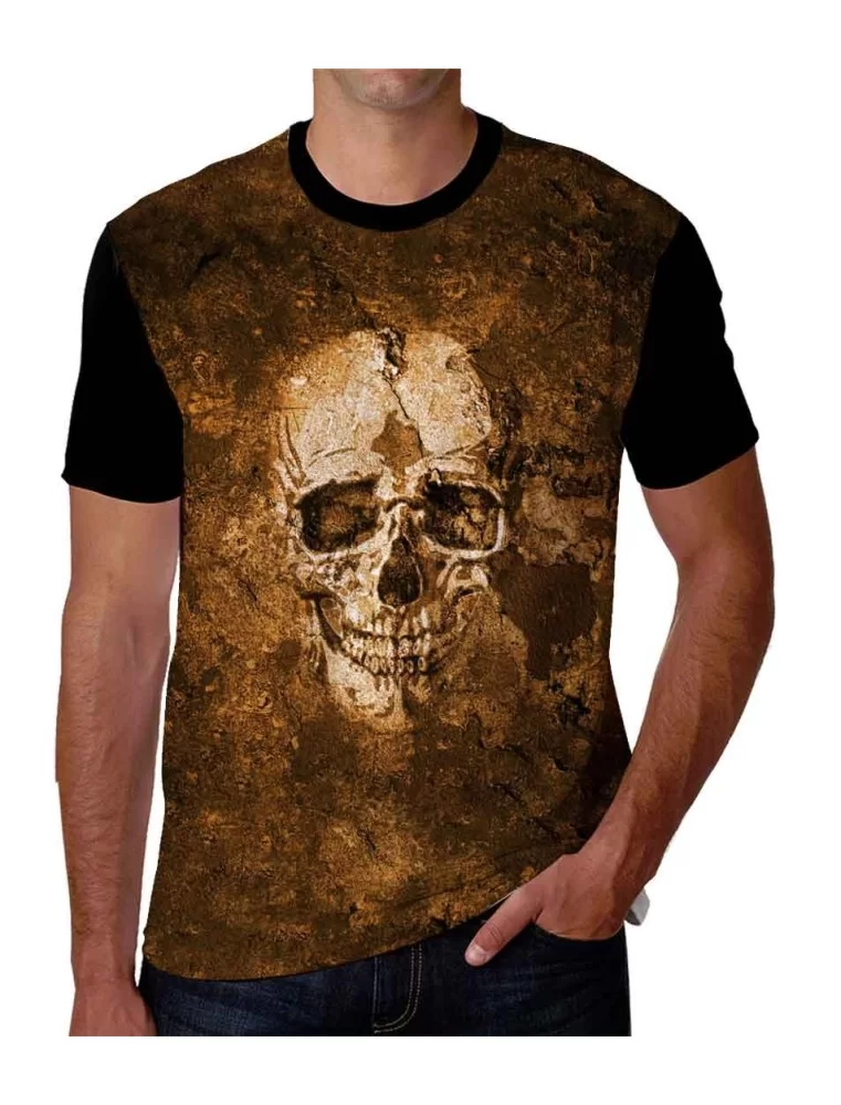 T-shirt of grunge skull