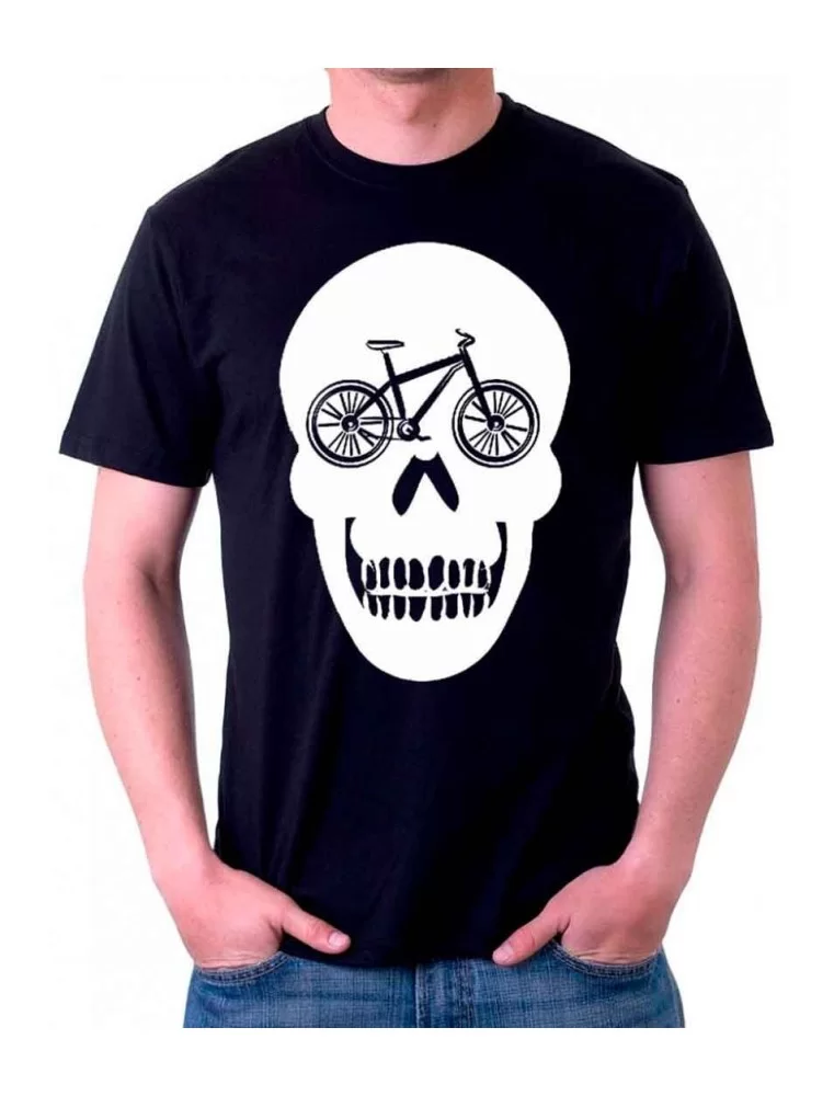 Playera Muero por mi bici - Bicicleta de calavera