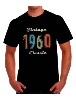 Playera Vintage 1960 Classic - Camiseta de cumpleaños