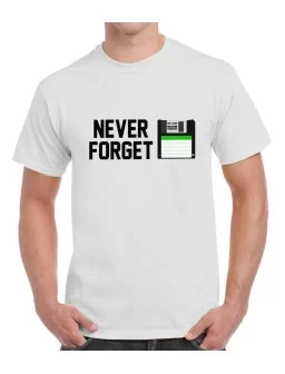 Playera Never Forget Floppy Disk - Camiseta de los 80s