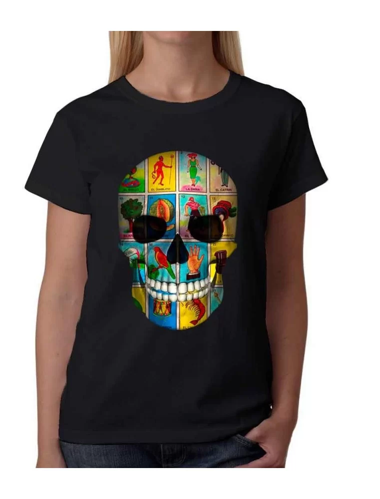 Skull T-shirt Mexican Lottery Game - Popular Mexican Games