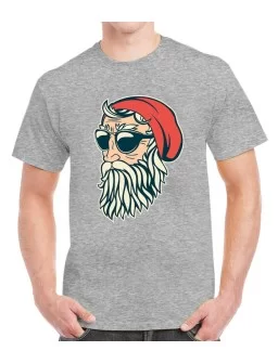 T-shirt of Hipster Santa Claus with red hat