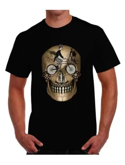 T-shirt Cyclist skull -Skull Cycling T-Shirts
