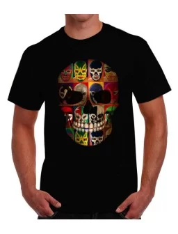 T-shirt wrestling skull -Skull mexican wrestling T-Shirts