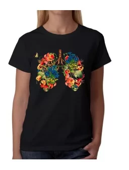 Floral lungs t-shirt