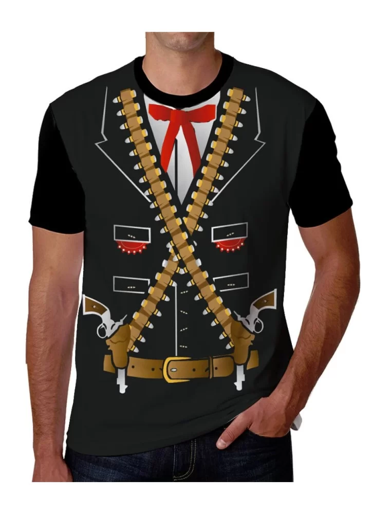 Printed mexican charro suit t-shirt