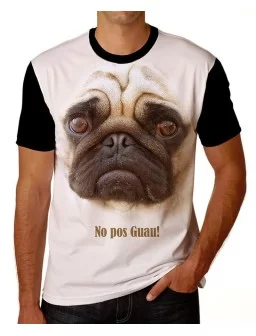 Pug t-shirt No pos Guau