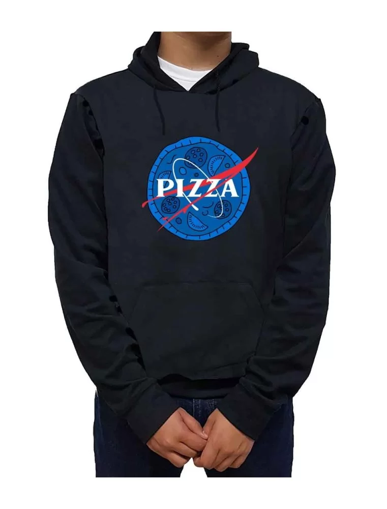 Lightweight hoodie NASA pizza