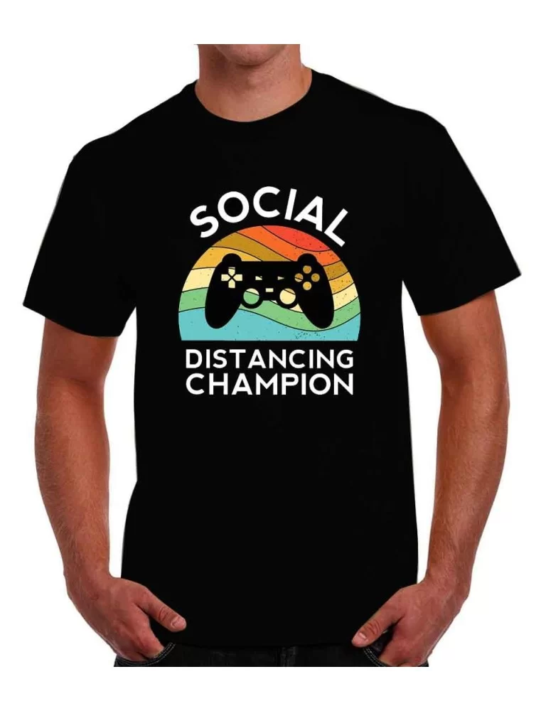 Playera Social distancing champion - Camiseta gamer