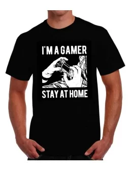 Playera I am a gamer stay at home - Camisetas de gamers