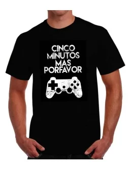 Playera Gamer Cinco minutos mas porfavor - Camisetas gamers