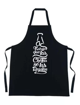 Printed apron A trabajar que las chelas no las regalan