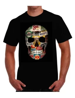 T-shirt Mexican Skull of beers