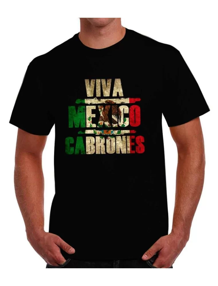 Playera Viva Mexico Cabrones - Camisetas del 15 de septiembre