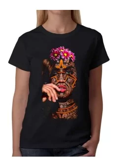 Playera Rostro mujer Calendario Azteca