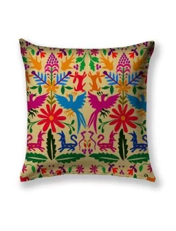 Printed pillow mexican textile art