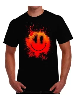 T-shirt of smiley face fire