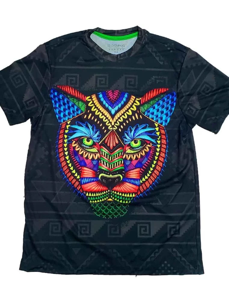 Playera jaguar de colores