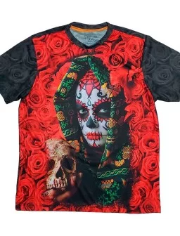 T-shirt of mexican catrina