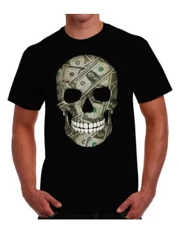 Playera calavera de billetes