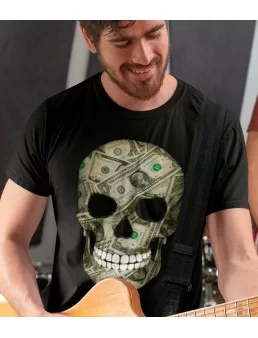 Playera calavera de billetes