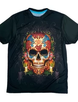 T-shirt of mexican sugar skull