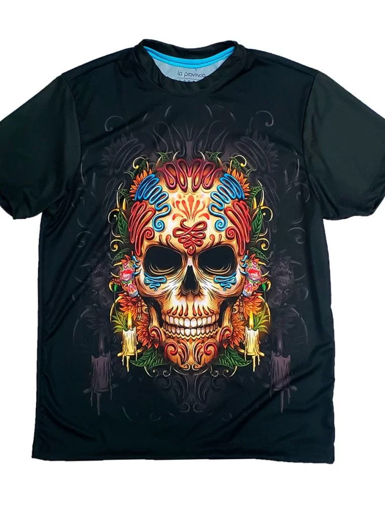 Playera Calavera mexicana de azucar full print