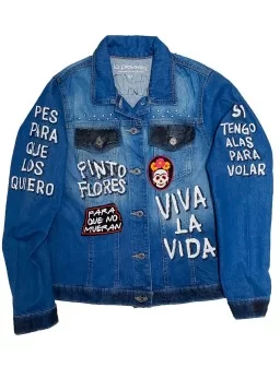 Frida Denim jacket painted...